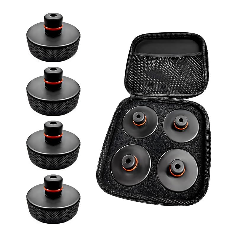 Ohleats Kit com 4 Almofadas de Borracha para Macaco Compatíveis com Tesla Model 3, Model Y, Model S e Model X, com Estojo