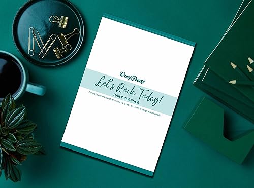 Vista 7 de CrafTreat Agenda diaria sin fecha: 100 hojas, organiza tus objetivos diarios y mensuales, rastreador de hábitos, programador de citas y cuaderno