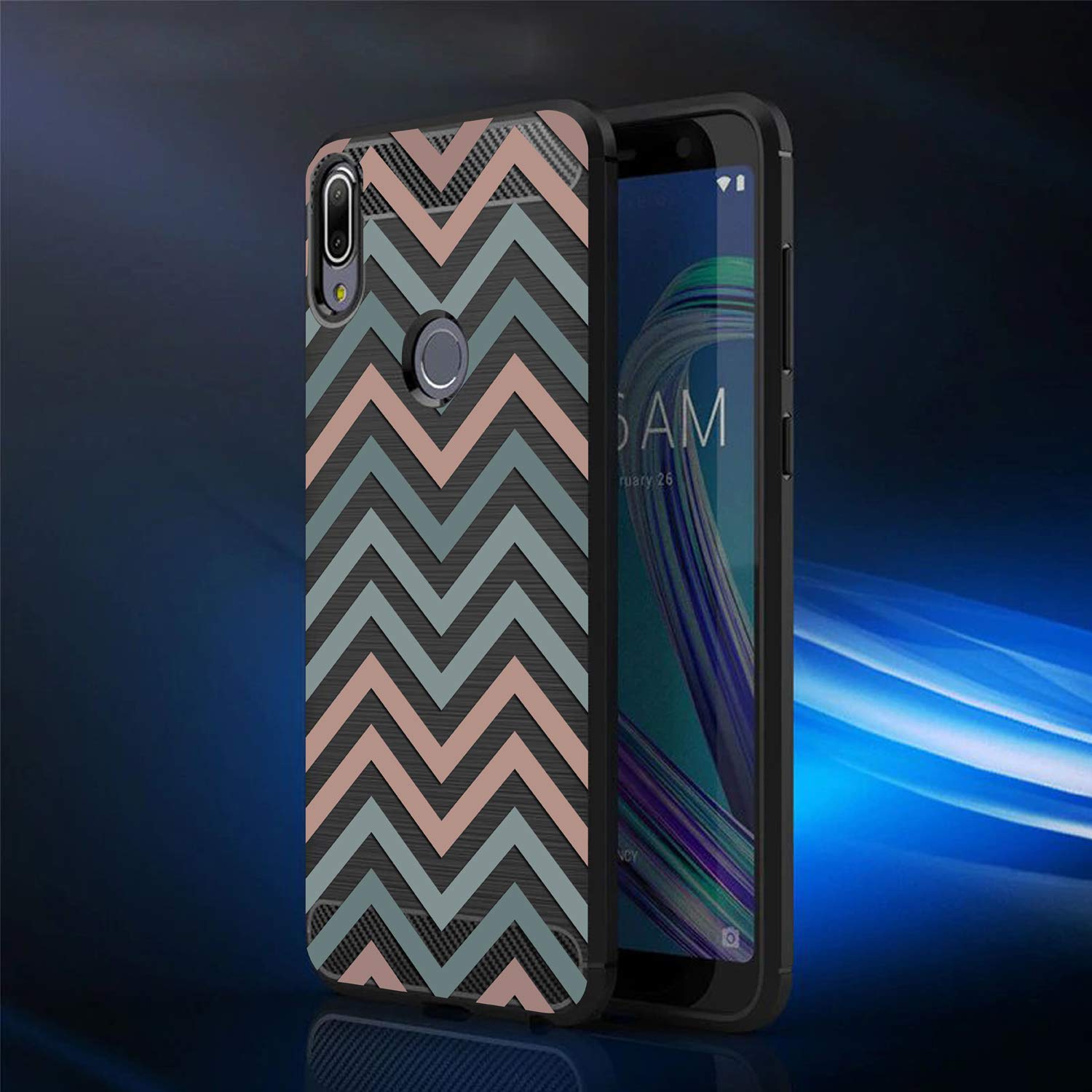 Fashionury Zigzag Stripes Multicolor Designer Printed Rugged Armor (Rubber) Soft Back Case Cover for Asus ZenFone Max Pro M1/Asus ZenFone Max Pro M1 Back Cover (B07MBT9FZ5) Amazon Price History, Amazon Price Tracker