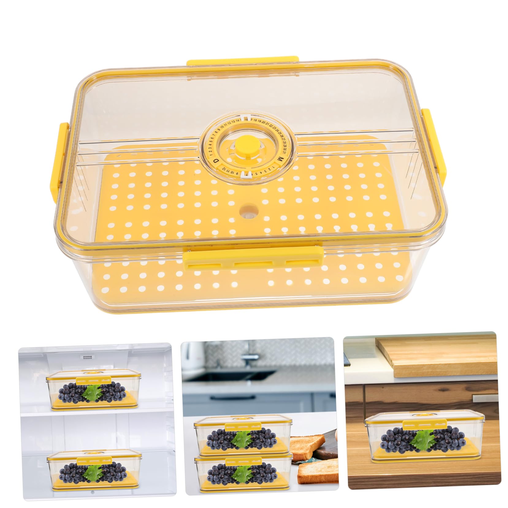 PRETYZOOM Caja Pan Registro Transparente Tostadas Refrigerador Soporte Alimentos Almacenamiento Cuentas Pan Refrigerador Caja Almacenamiento Hogar Alimentos Tazones Comer Tapa