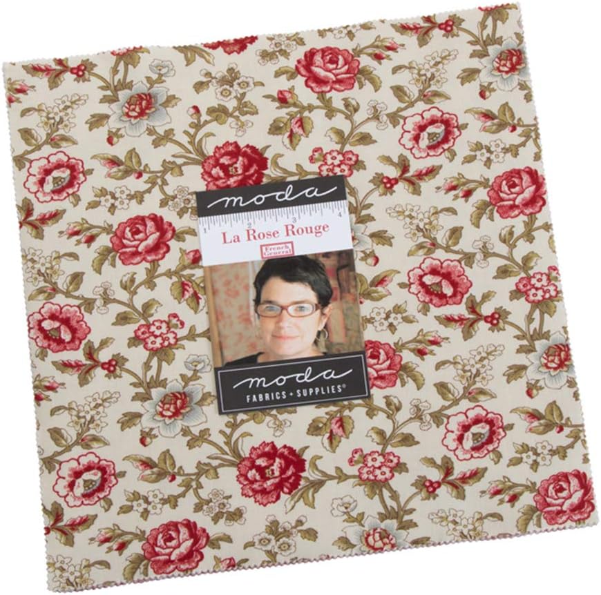 French General La Rose Rouge Layer Cake 42 10-inch Squares Moda Fabrics 13880LC