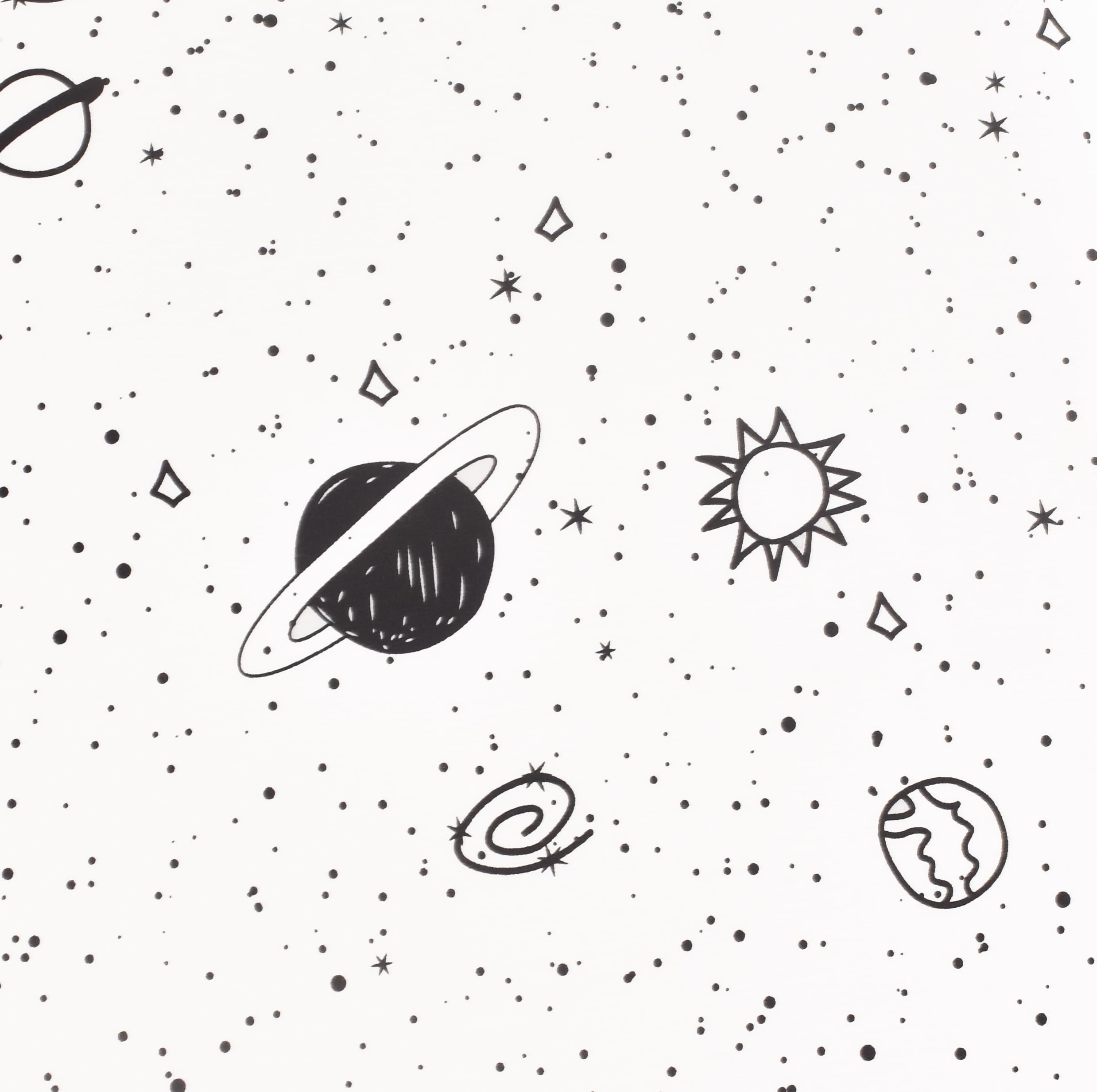 Scientific Sleep - Juego de sábanas, 4 piezas, 100 % algodón, niños y adolescentes, sábana encimera, sábana bajera y funda de almohada, para niños (galaxia, sistema solar, queen)