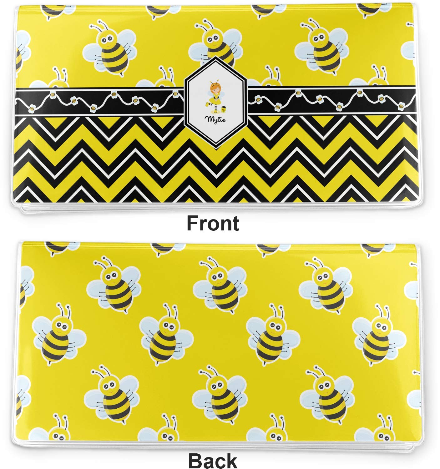 YouCustomizeIt Personalized Buzzing Bee Vinyl Checkbook Cover