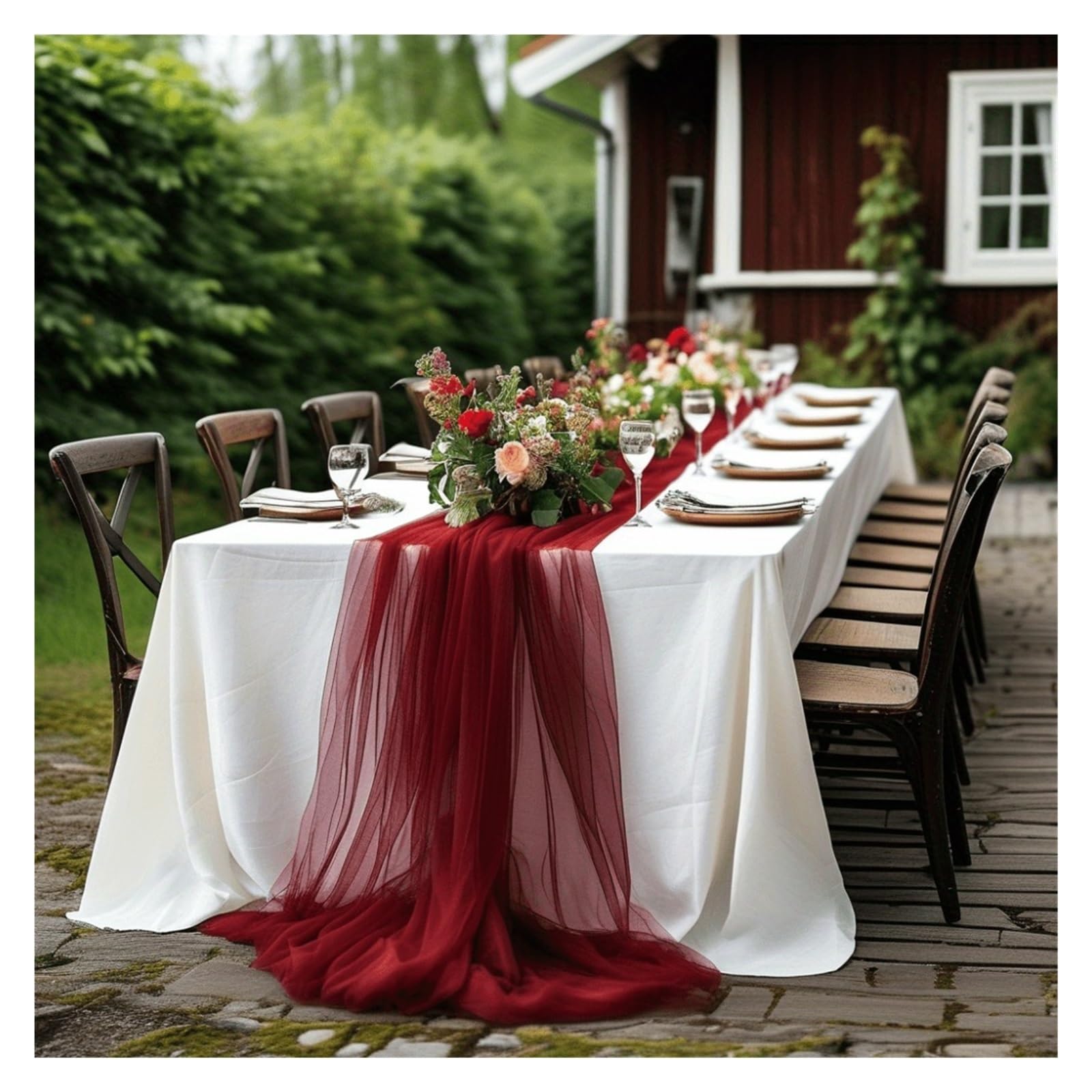 floral tablecloth Wedding Sheer Table Runner