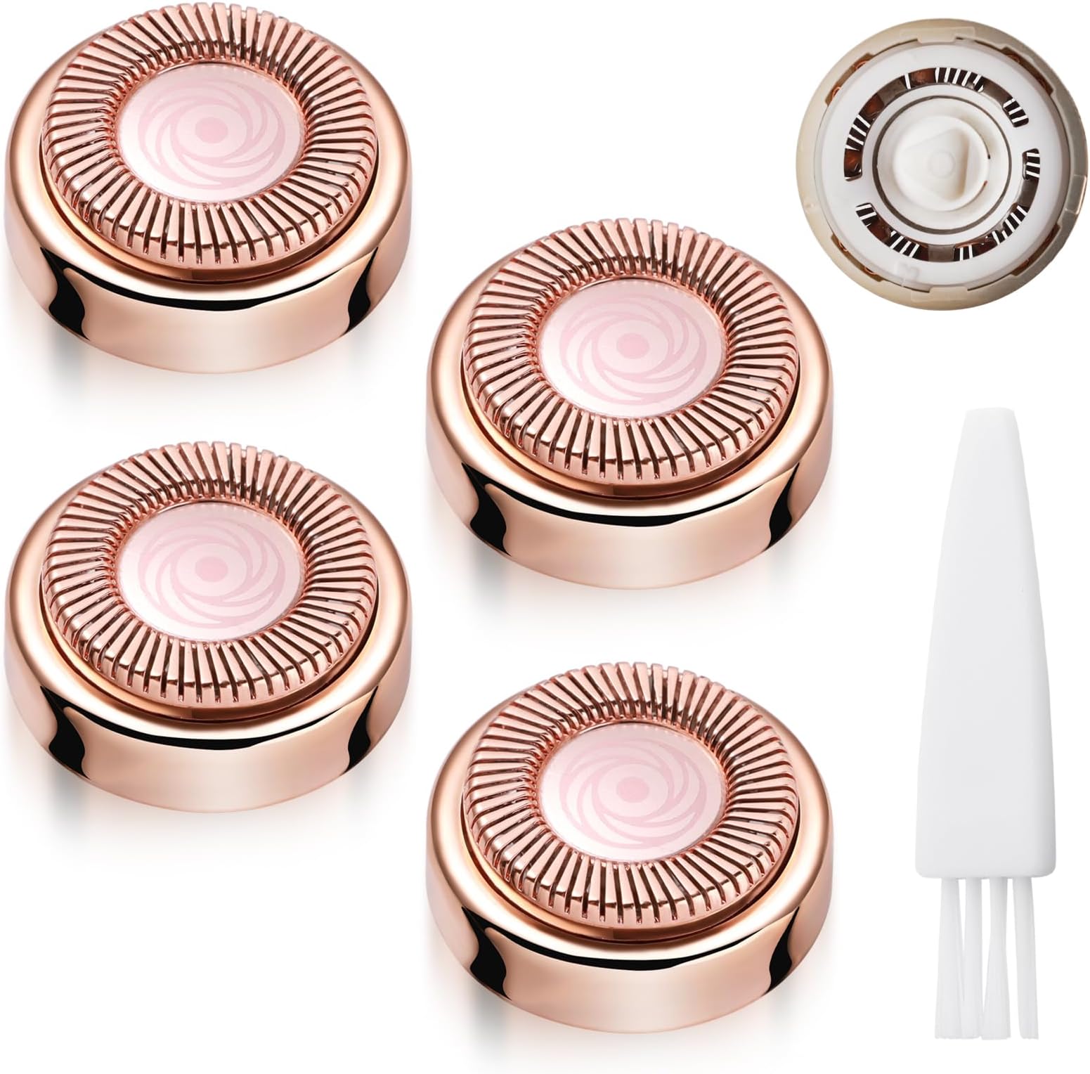 – Hair Remover Replacement Heads 4PCS Face Replacement Heads Gen 1 Flawless Replacement Heads Compatible with Finishing Touch Flawless Facial Hair Removal Tool (Gold-Plated)