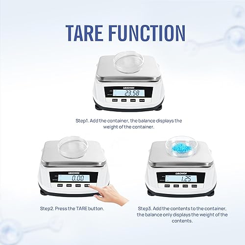 Miniatura 4 de Báscula de laboratorio 0.00 oz × 176.37 oz Balanza de precisión Balanza analítica Escala de laboratorio 0.00 oz Precisión Joyería Escala digital