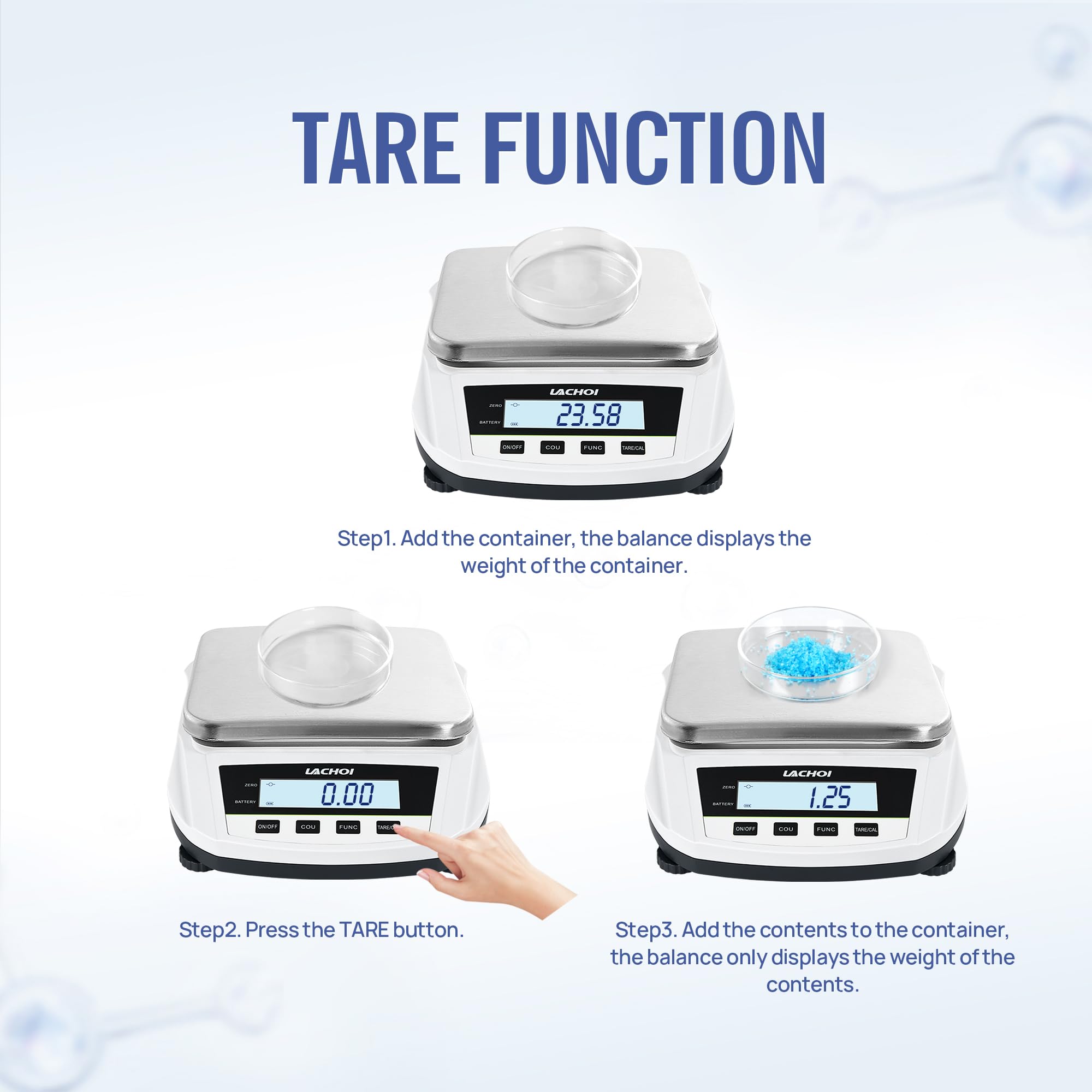Balanza analítica de laboratorio de 5000 g x 0,01 g, báscula analítica de alta precisión, escala científica de joyería de precisión de 0,01 g (sin peso de prueba)
