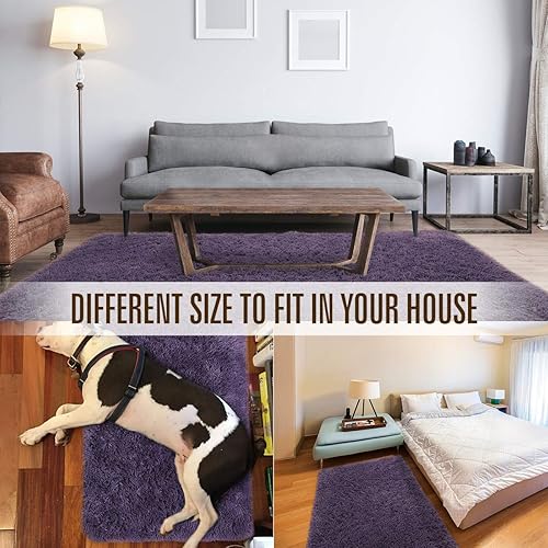 Vista 8 de LOCHAS - Alfombras de interior ultrasuaves y modernas, esponjosas, para sala de estar, ideal para decoración del hogar, del dormitorio de los niños