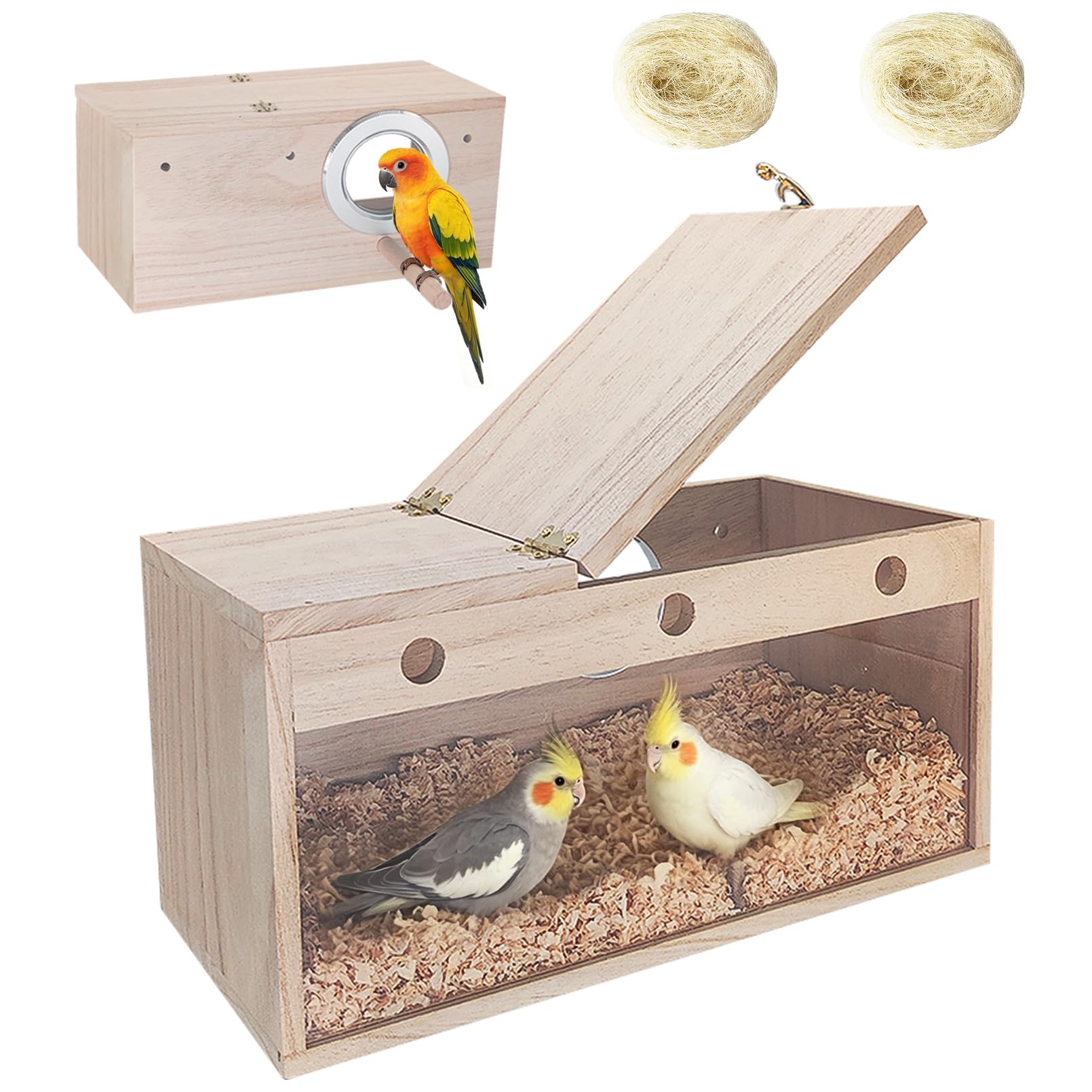Amazon.com : Tfwadmx Parakeet Nesting Box, Transparent Bird Nest