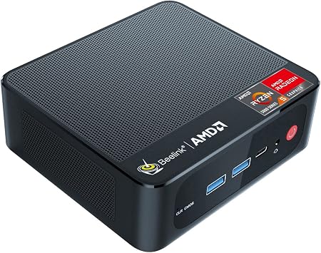 Beelink SER5 Mini PC, AMD Ryzen 5 5500U 6C/12T up to 4.0GHz, 16GB DDR4 500GB NVMe SSD, Triple 4K Display, 2.5G Ethernet, WiFi 6, Bluetooth, USB-C Mini Desktop Computer