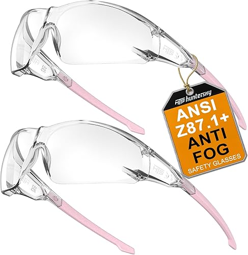 Miniatura 10 de HTS HUNTERSKY ANSI Z87.1 Gafas de seguridad antivaho envolventes transparentes, gafas de laboratorio para pickleball y química con resistencia a