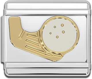 Fablinks Italian Bracelet Charms, 9mm Stainless Steel Charm Link for Women, Modular Jewelry Links for Men