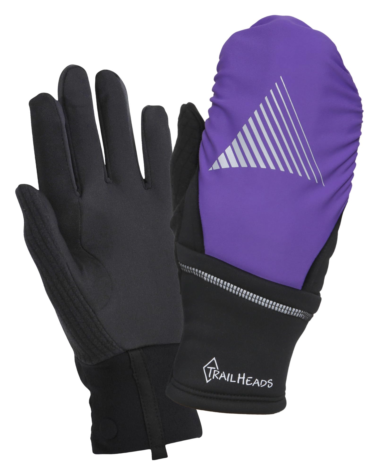 TrailHeads Guantes para mujer para pantalla táctil con manoplas impermeables reflectantes