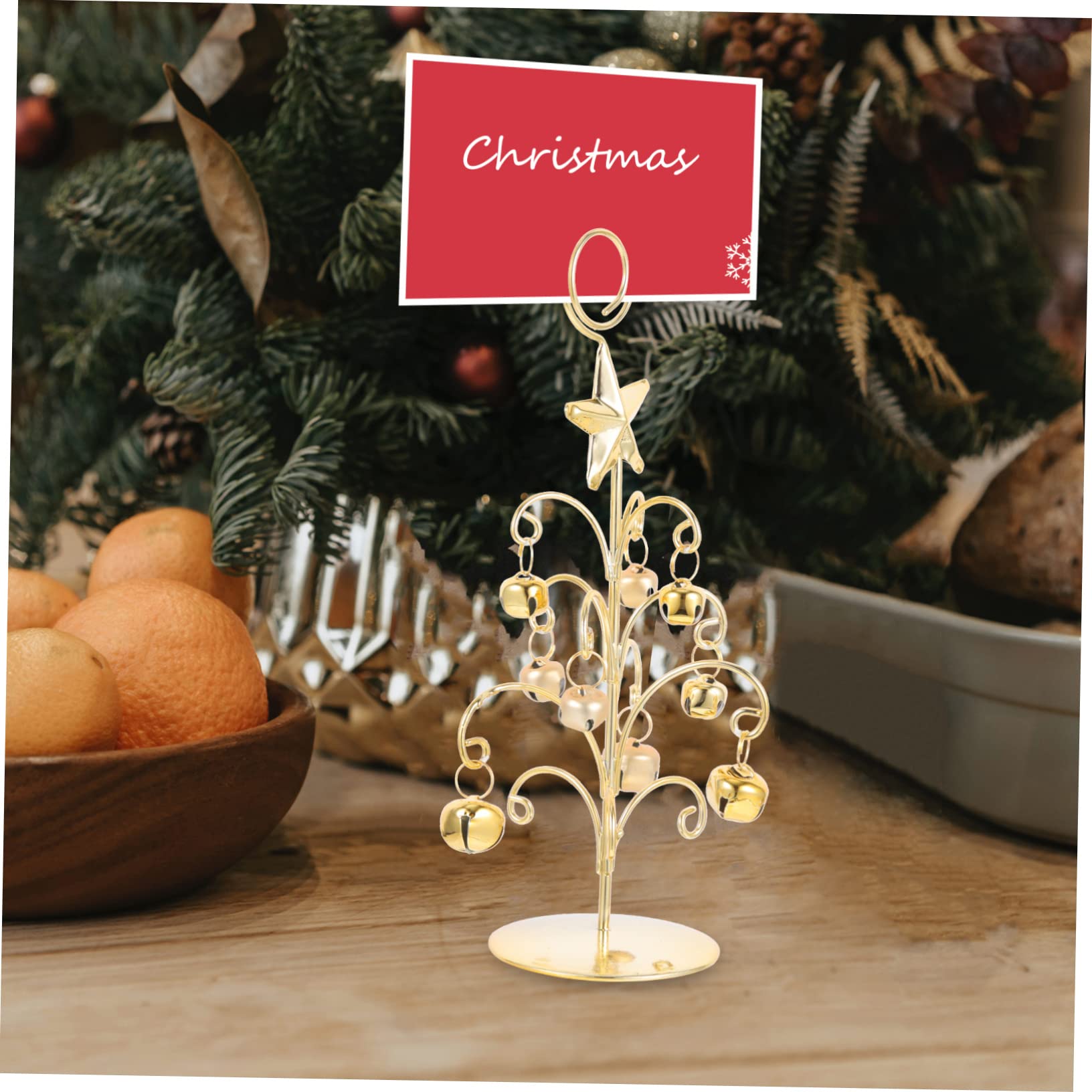 Alipis 5 Pz Porta biglietti natalizi segnaposto segnaposti clip numero tavola di natale fermagli per foto clip ospite carte cartelli matrimonio clip numero di tavolo porta appunti