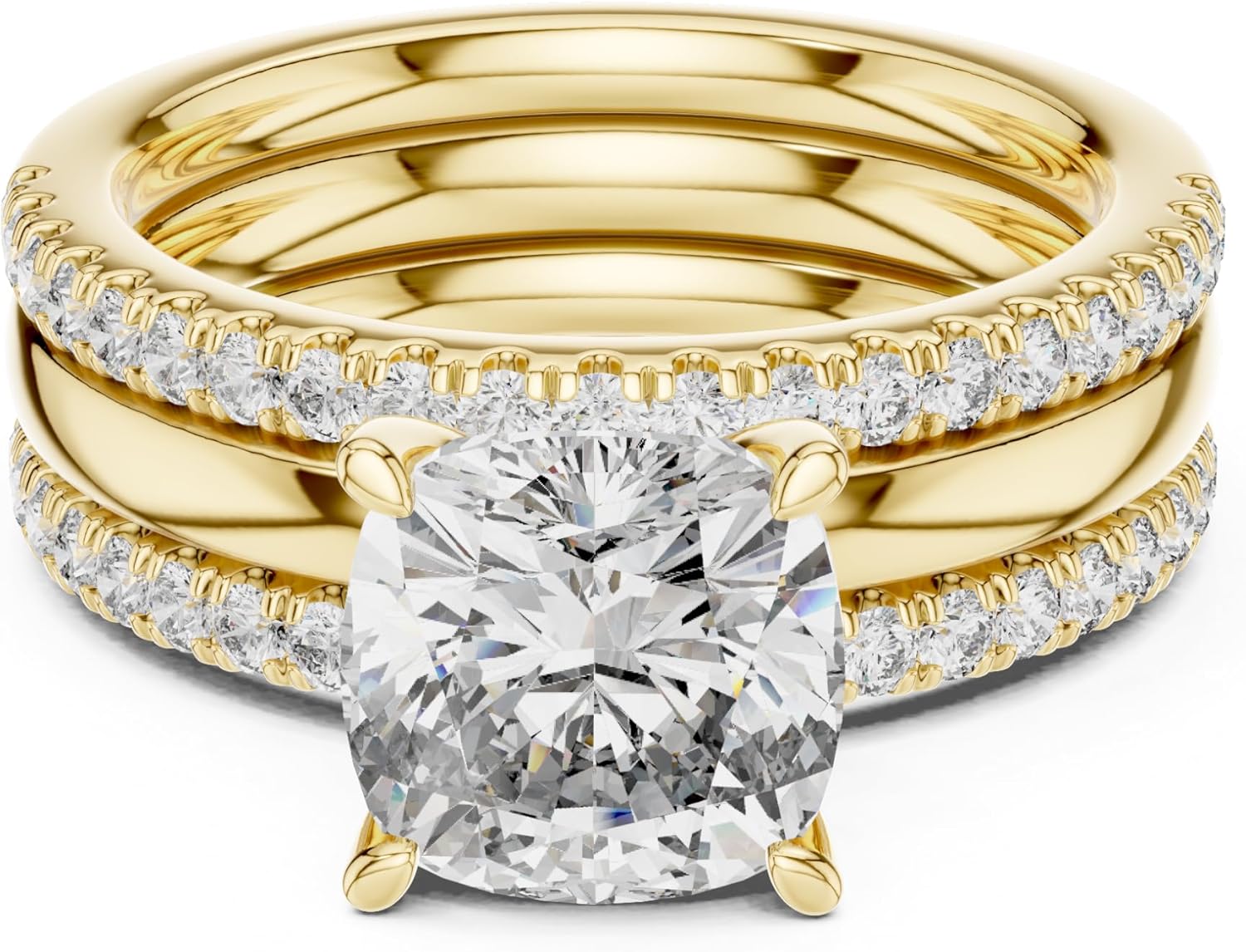 1-5 Ct Round Cut IGI Certified Lab Grown Elegant Swirl Pavé Ring for Women, Rose Gold Bypass Design, Anniversary & Promise Ring for her Elegant Promise Ring Gift for Her