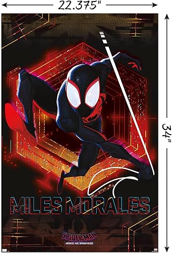 Miniatura 3 de Trends International Marvel Spider-Man: Across the Spider-Verse - Póster de pared Miles, 34 pulgadas de largo x 22.4 W, versión sin marco