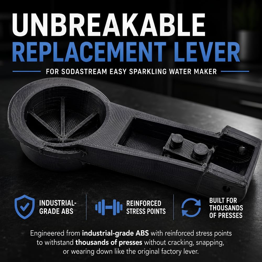 SplashNColor Release Lever for SodaStream Easy Sparkling Water Maker – Indestructible Replacement Handle | Heavy-Duty Snap-Fit Design | Quick Carbonation Fix for Countertop Soda