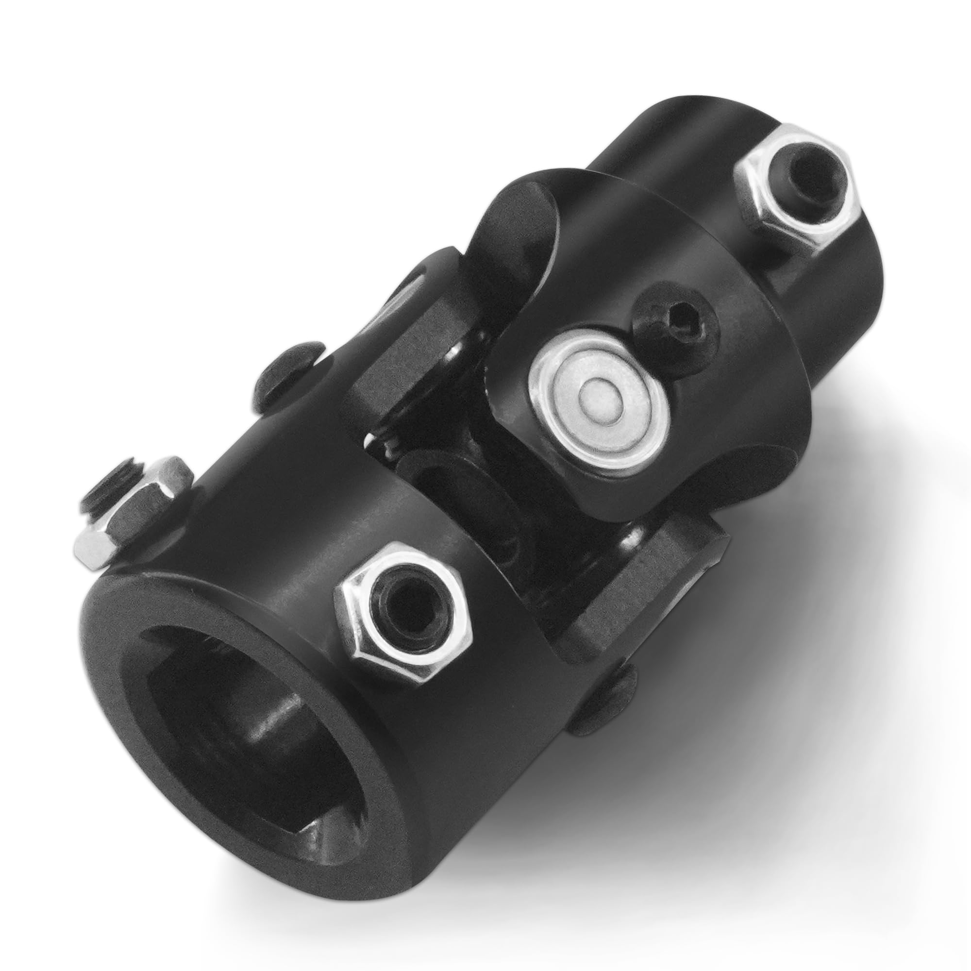 Photo 1 of 1" DD X 3/4-30 Spline Black Steering Universal Joint Single U Joint Shaft,Total Length: 83mm (3-1/4")