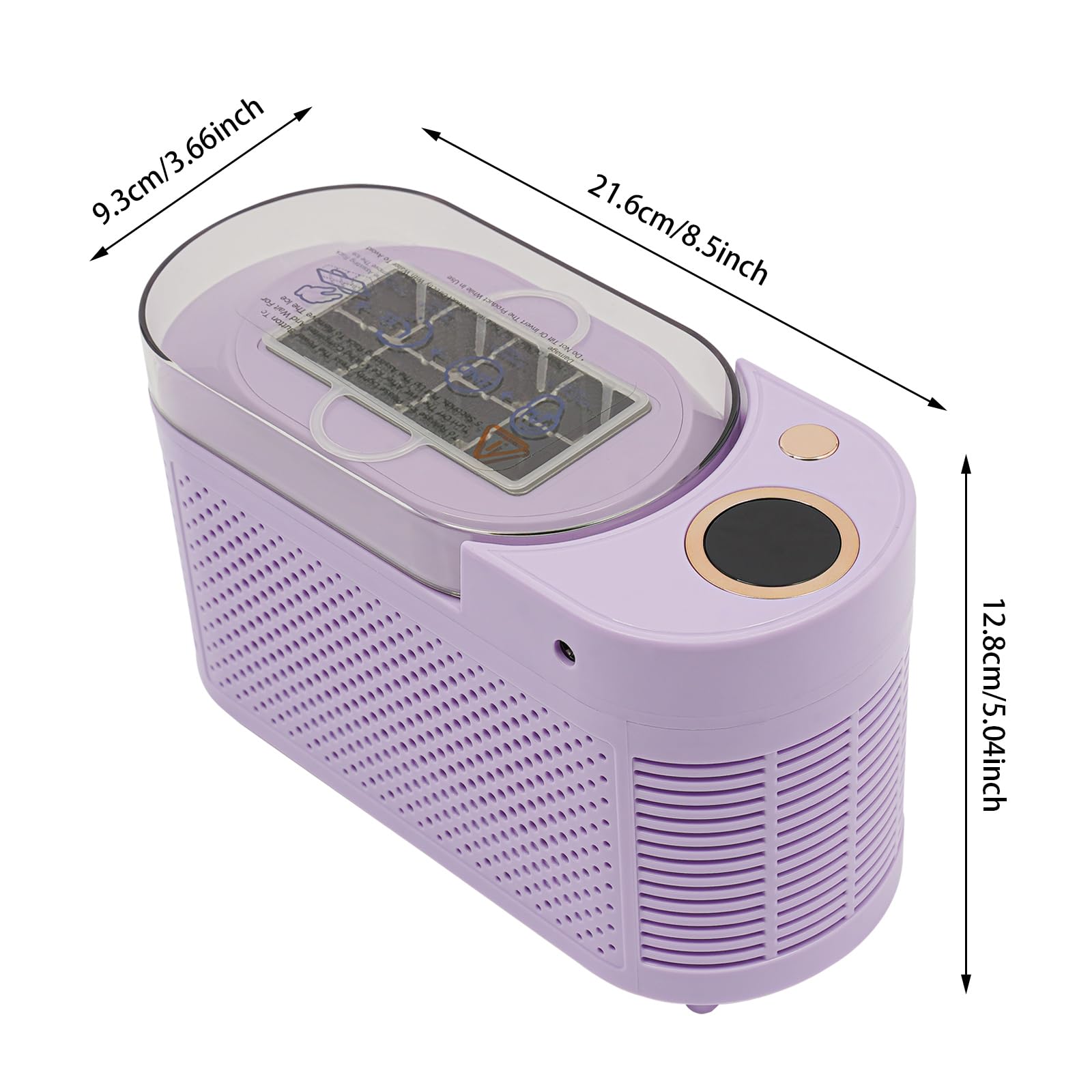 Máquina para hacer cubitos de hielo, 12 V, minimáquina de hielo para encimera, compacta para casa/coche/viajes (morado)