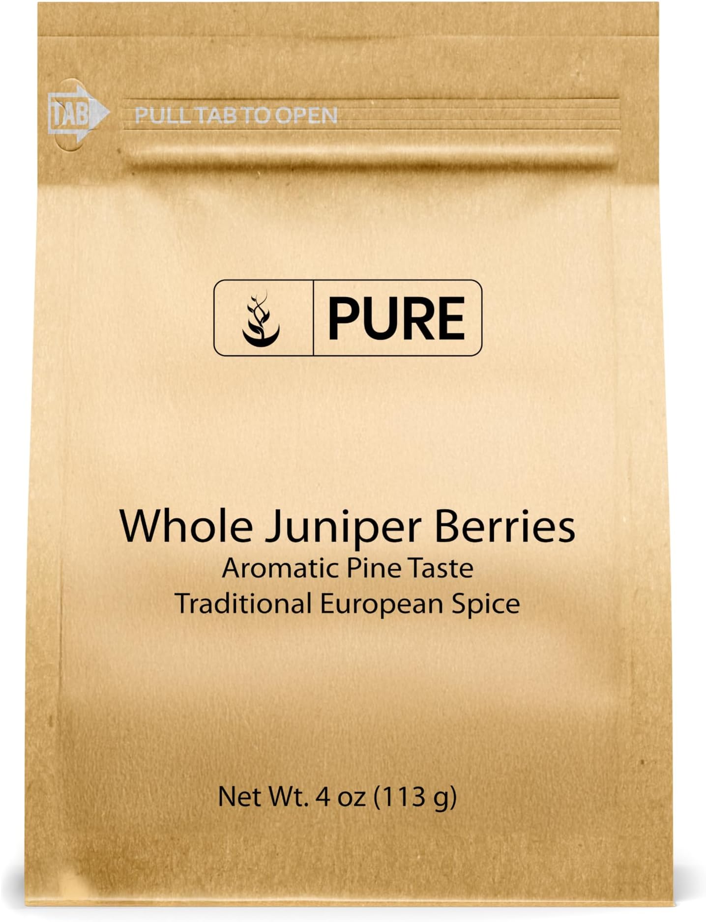 Pure Original Ingredients Whole Juniper Berries (4 oz) Whole Seed Cone Berries, Dried, Aromatic Pine Taste