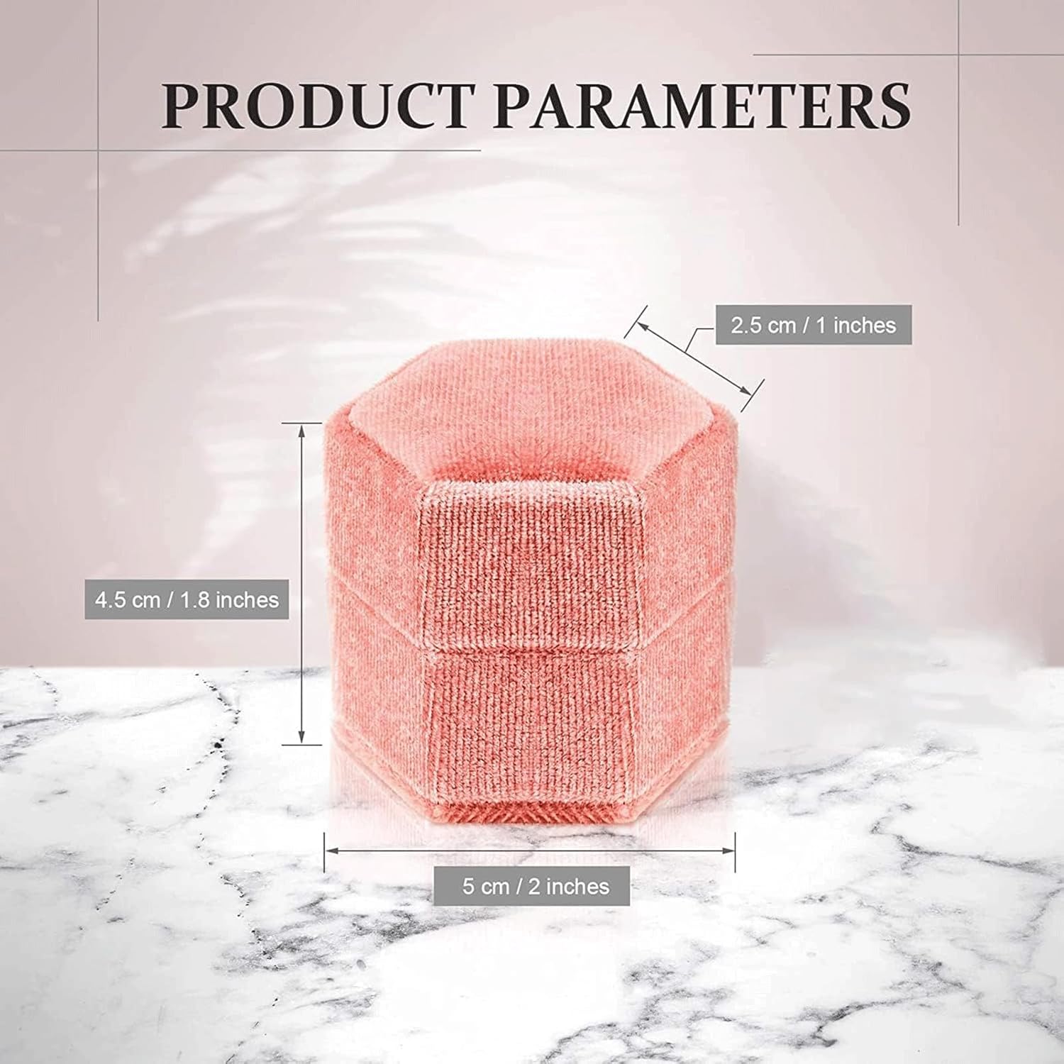 Jewelry Box Elegant Jewelry Box Hexagon Velvet Ring Box With Detachable Lid Jewelry Case Proposal Engagement Wedding Jewelry Organizer exquisite (C)