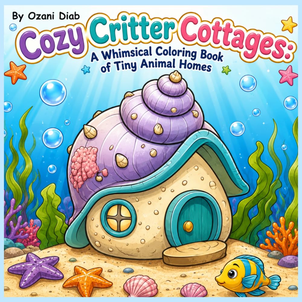 Cozy Critter Cottages: A Whimsical Coloring Book of Tiny Animal Homes