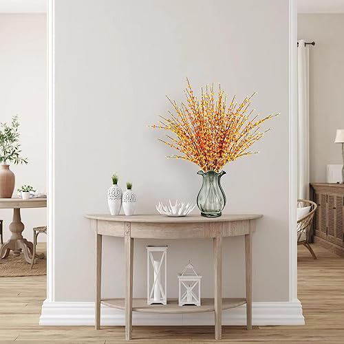 Miniatura 5 de Sggvecsy 10 flores artificiales de jazmín de 29.5 pulgadas de largo, ramo de flores falsas, plantas de jazmín sintético, ramas secas para Acción de