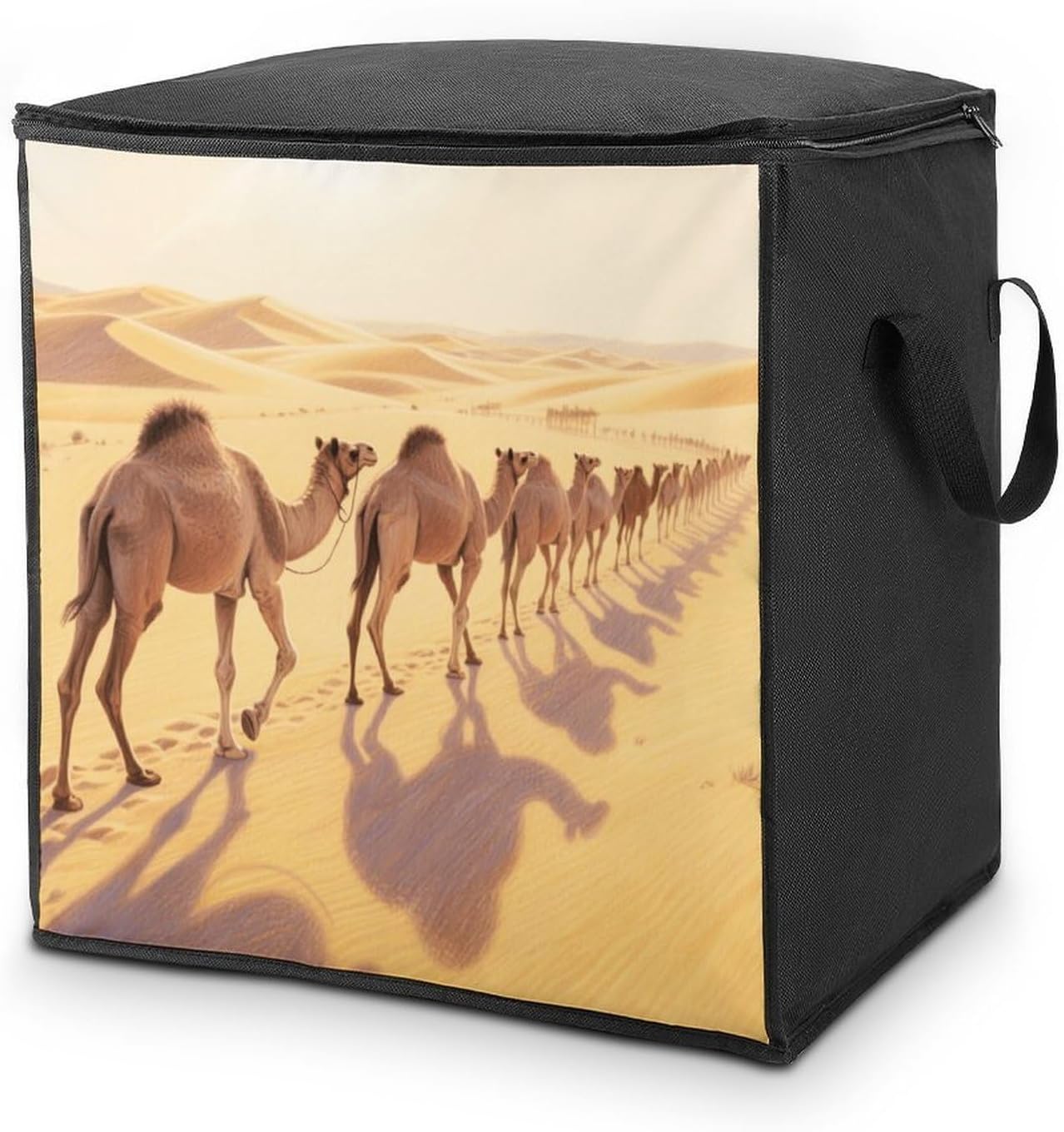 The Camel Moving Forward Storage Bags Moving Bags Storage Bins | Comforter Storage Bag Reinforced Handles & Zippers Foldable Closet Organizers and Storage for Blanket Pillow Clothes