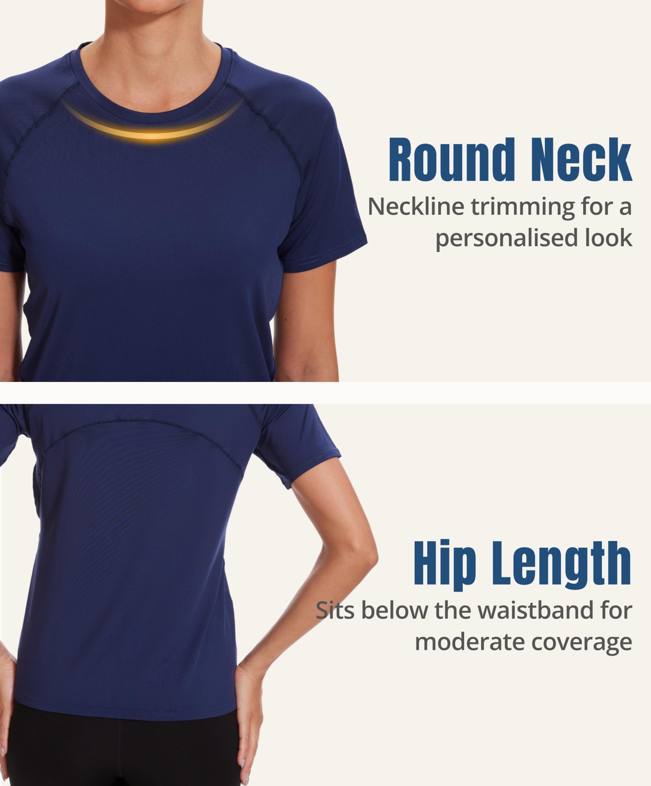 AMZSPORT Camiseta Deporte Mujer Top Running Fitness Manga Corta