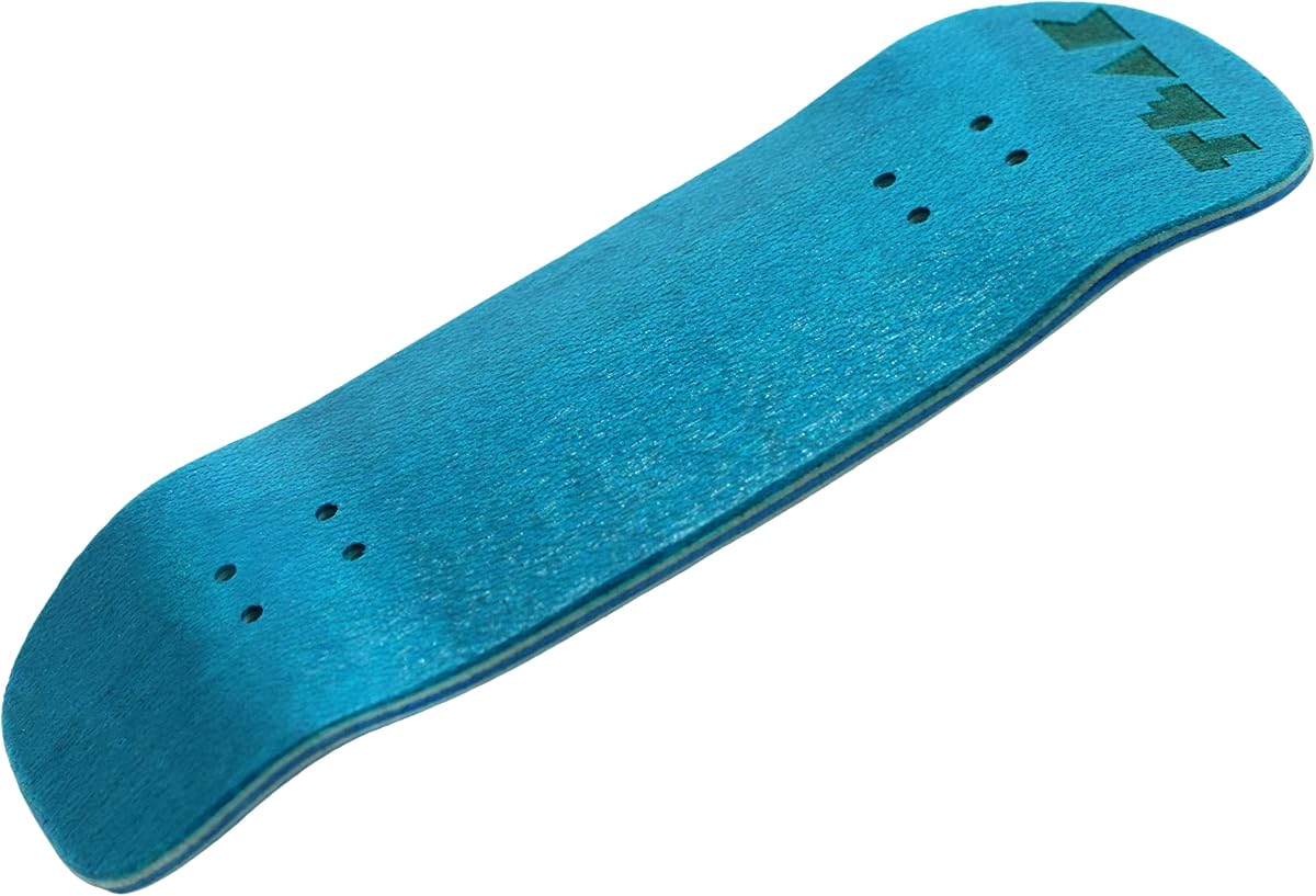 Teak Tuning Prolific Wooden Fingerboard Deck, 33.5mm x 96mm Boxy Shape - Teak Teal - 5 Ply with Custom Color Matching Mid Ply - Includes Prolific Foam Tape