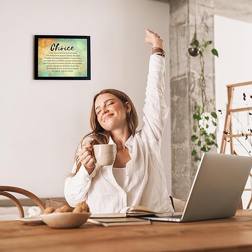 Miniatura 4 de AMERICAN LUXURY GIFTS Choice Life Decisions - Arte de pared motivacional inspirador para pared, mentalidad positiva, oficina, aula, decoración del