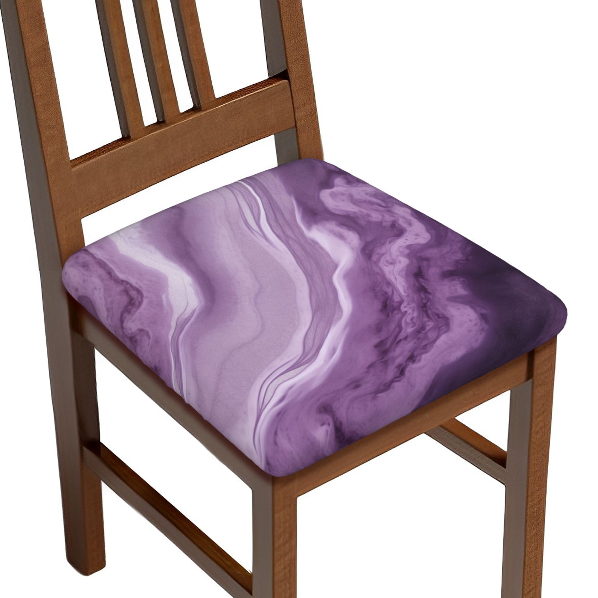Amazon.com: Dining Chair Seat Covers Set of 2, Purple Marble Stone