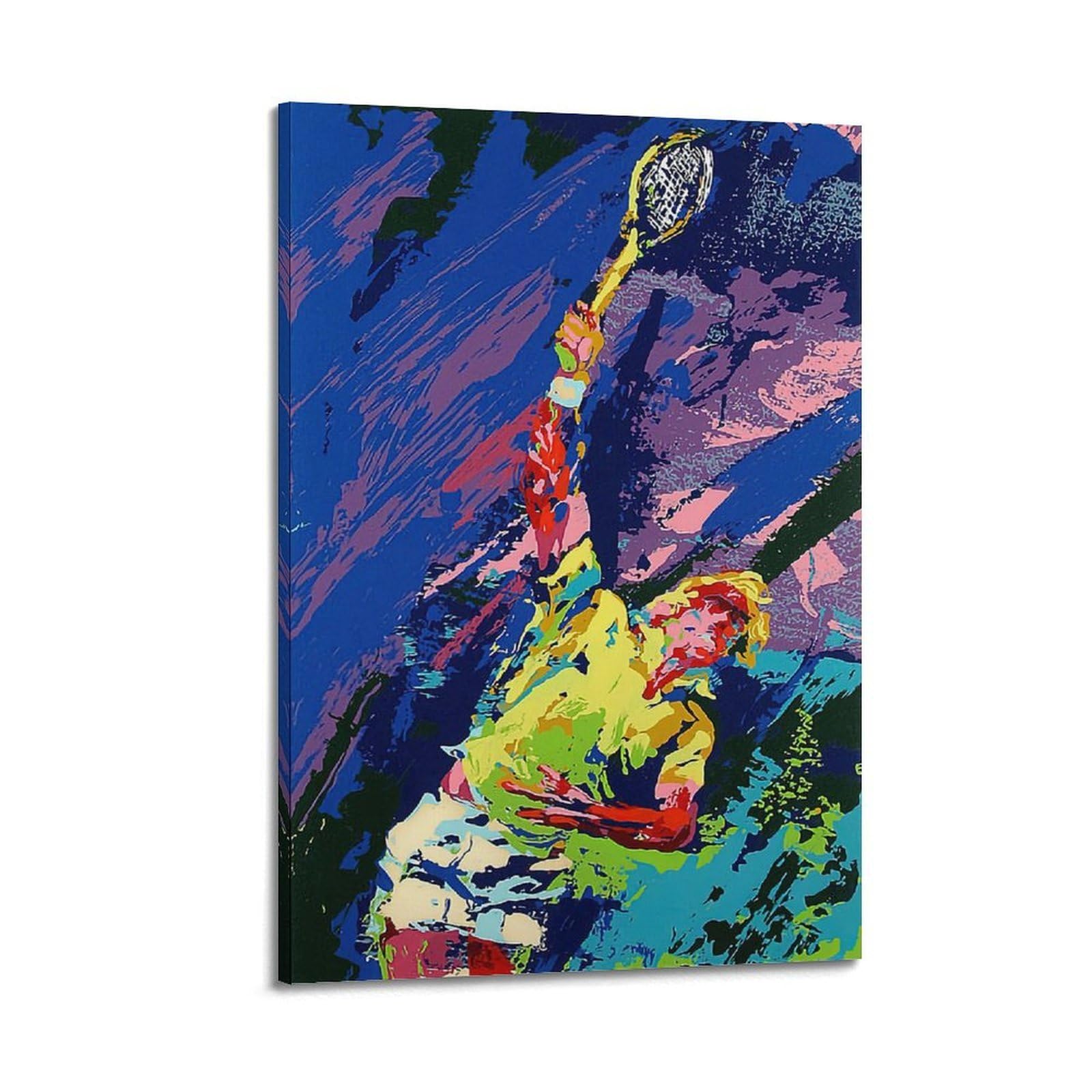 OKAHYS Abstract Watercolor Tennis Artwork Poster Decorative Painting Canvas Wall Artworks Picture 20x30inch(50x75cm)