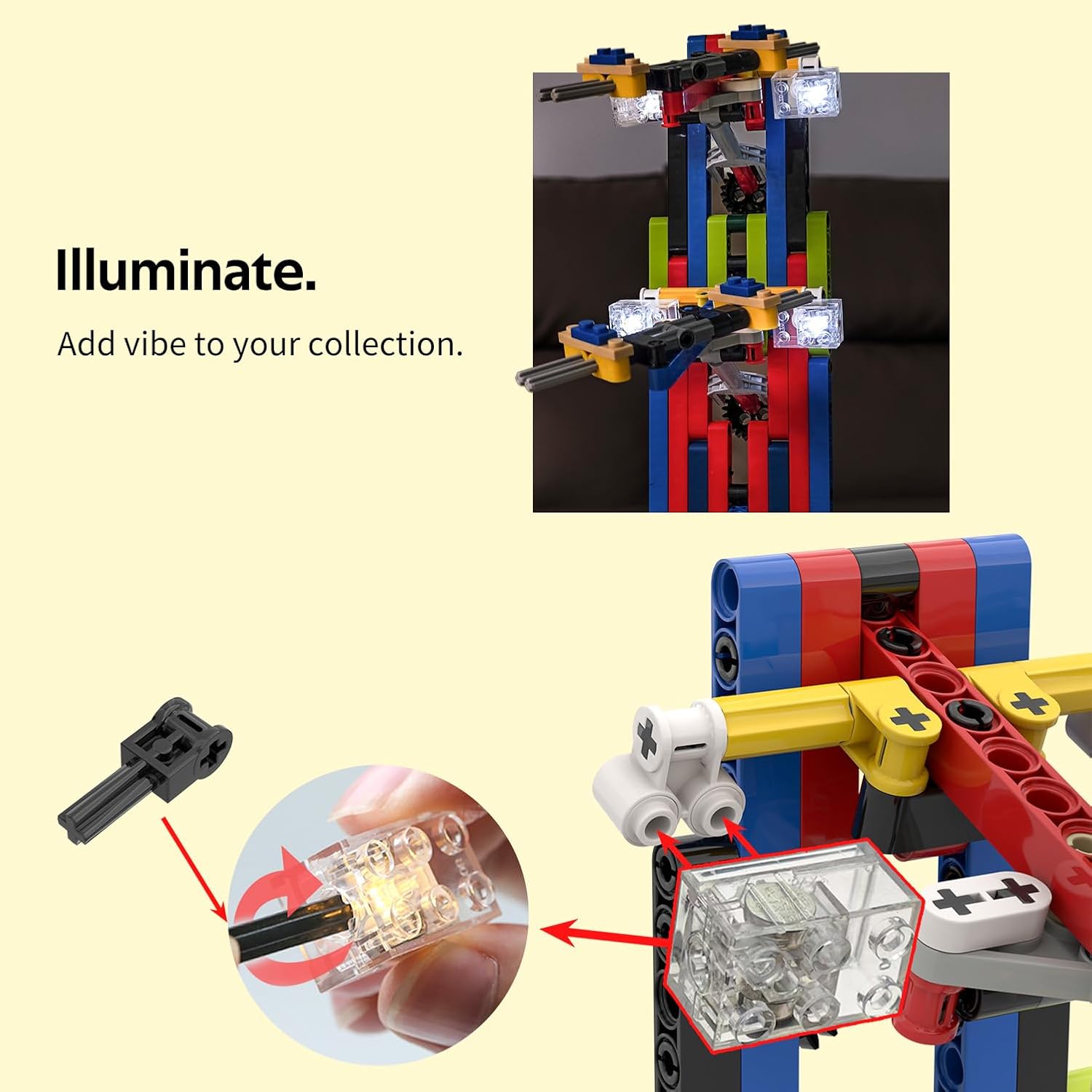 Car Display Stand Compatible with Lego Speed, Adjustable 3 Layer Bracket for 66802 76918 76923 76919 76914 76917 76934 76909 Model with Lighting, Collectible for Racing Car Fans