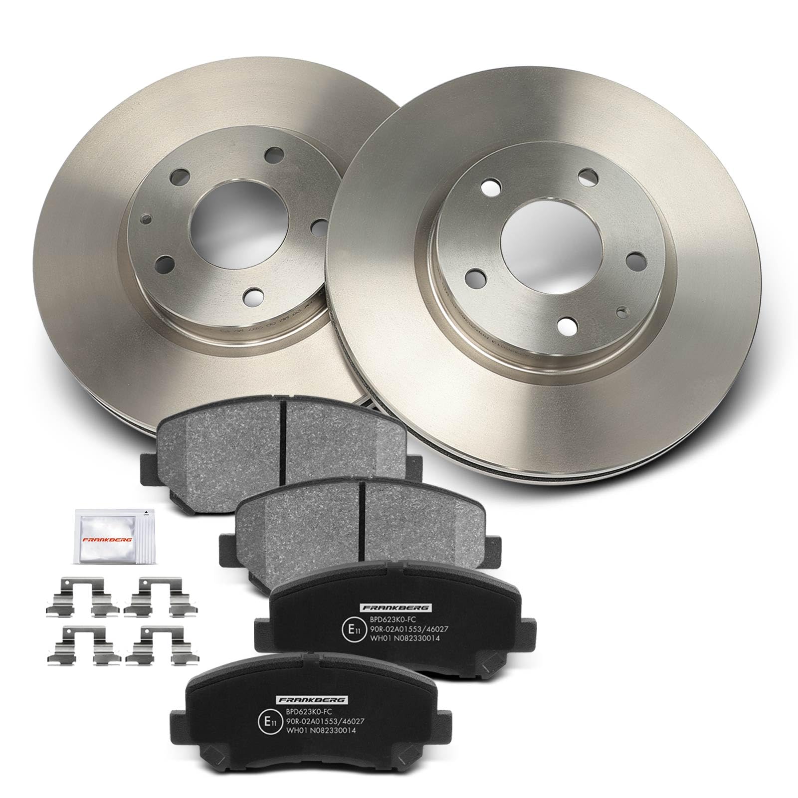 Frankberg Bremsensatz inkl. 2x Bremsscheiben + 4x Bremsbeläge Vorne Kompatibel mit CX-5 GH KE Replace# K0Y13328ZA,GHP933251