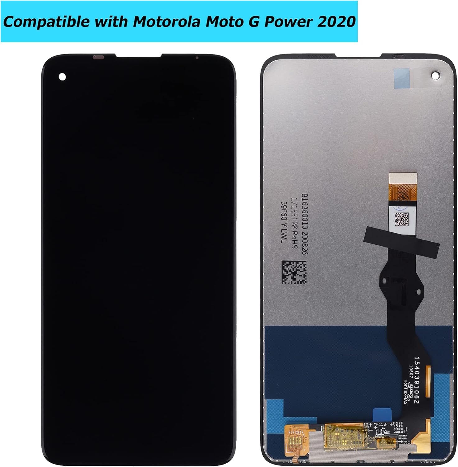 New LCD Display Compatible with Moto G Power 2020 XT2041-1 XT2041-3 XT2041DL 6.4 inch Touch Screen Digitizer Assembly Replacement Parts with Toolkit