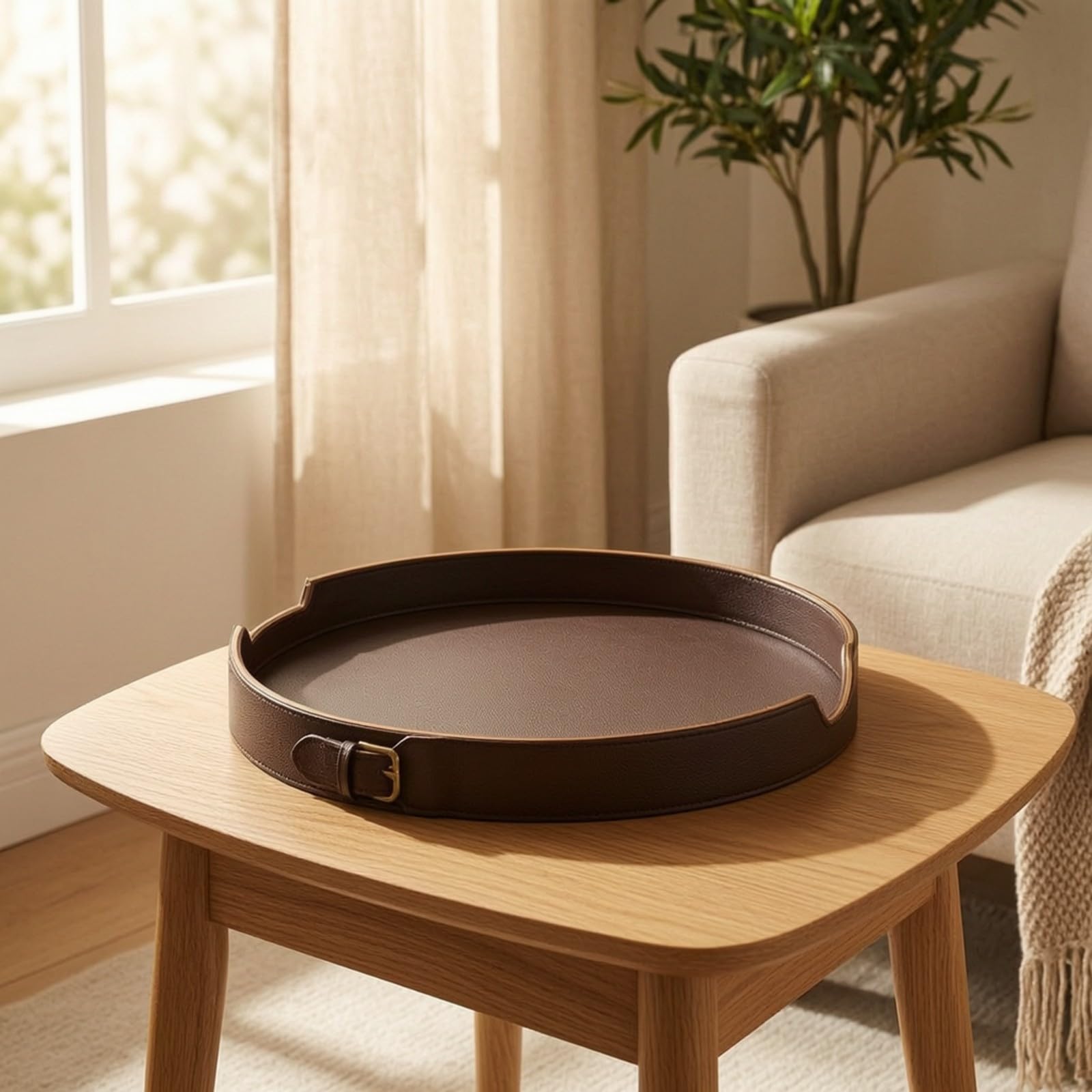 Baoblaze Vassoio in Metallo | Design Minimalista e Pulito, Vassoio con Bordi Rialzati, per Tavolino da Caffè