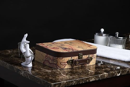 Miniatura 10 de wald imports - Juego de 3 maletas de cartón - Cajas de almacenamiento decorativas - Juego de maletas para decoración, almacenamiento y más (negro)