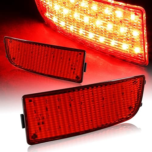 Q1-TECH, Luces reflectoras LED para parachoques trasero de lente roja, compatibles con Mercedes-Benz Sprinter 2007 - 2018, Dodge Sprinter