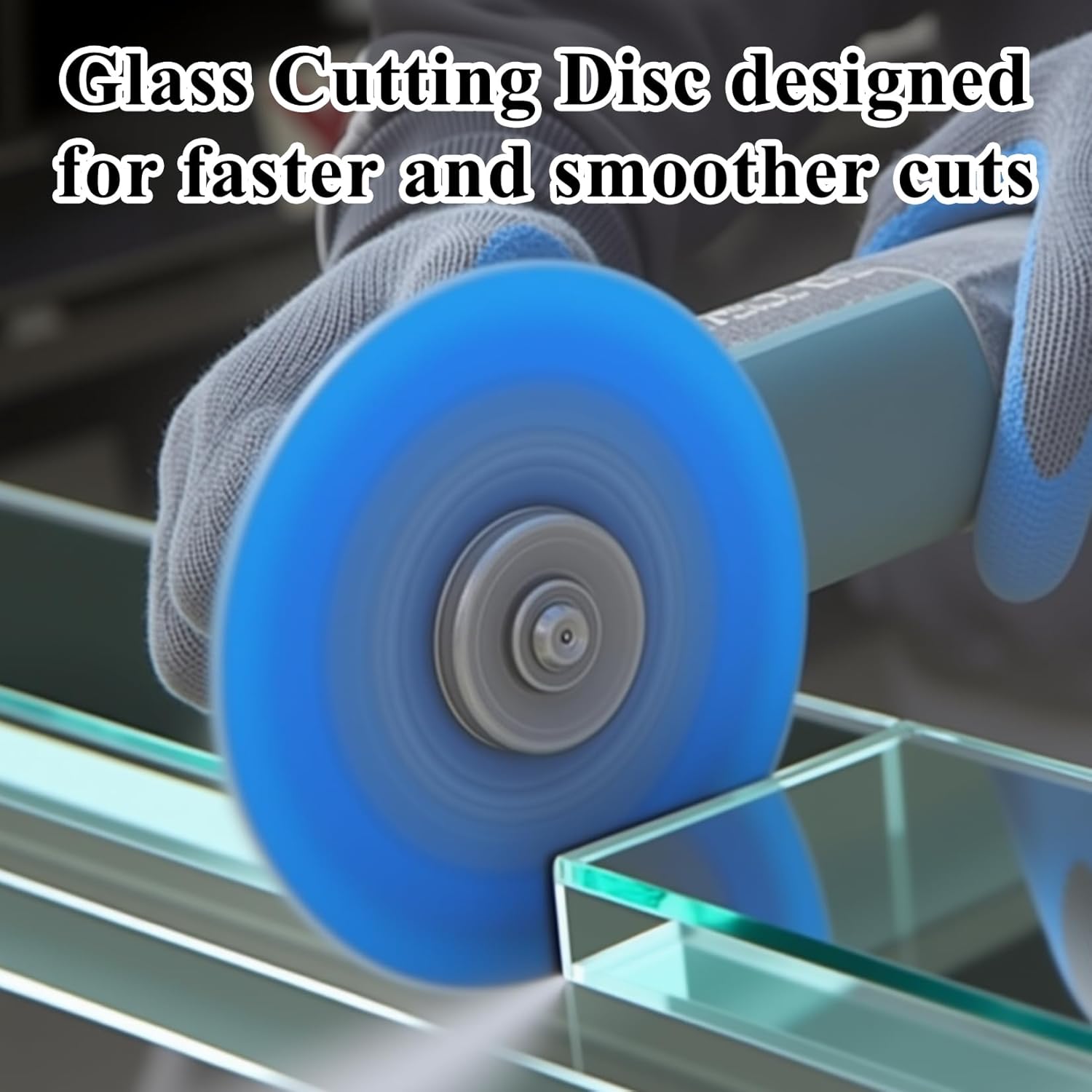 Lamoutor 6Pcs 4 Inch Glass Cutting Disc for Angle Grinder, Diamond Saw Blade, Tile Cutter Blade for Cutting Marble Glass Tile Jade Crystal（Green/Blue/Yellow/Black/Red/Orange）