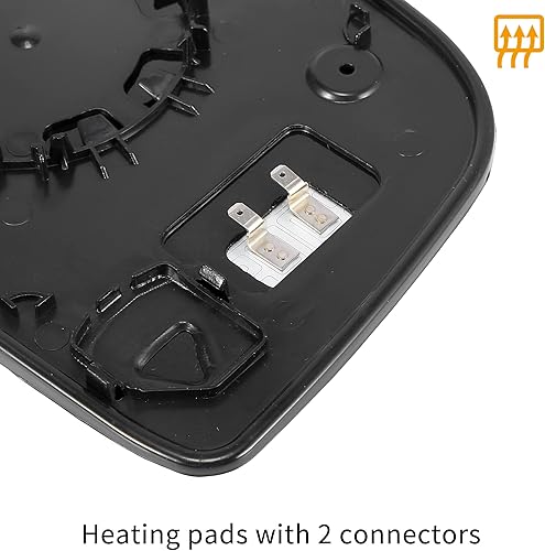 Miniatura 6 de X AUTOHAUX Espejo retrovisor de coche de repuesto con placa trasera calentada lado derecho del pasajero para Mercedes-Benz Sprinter 2500 3500