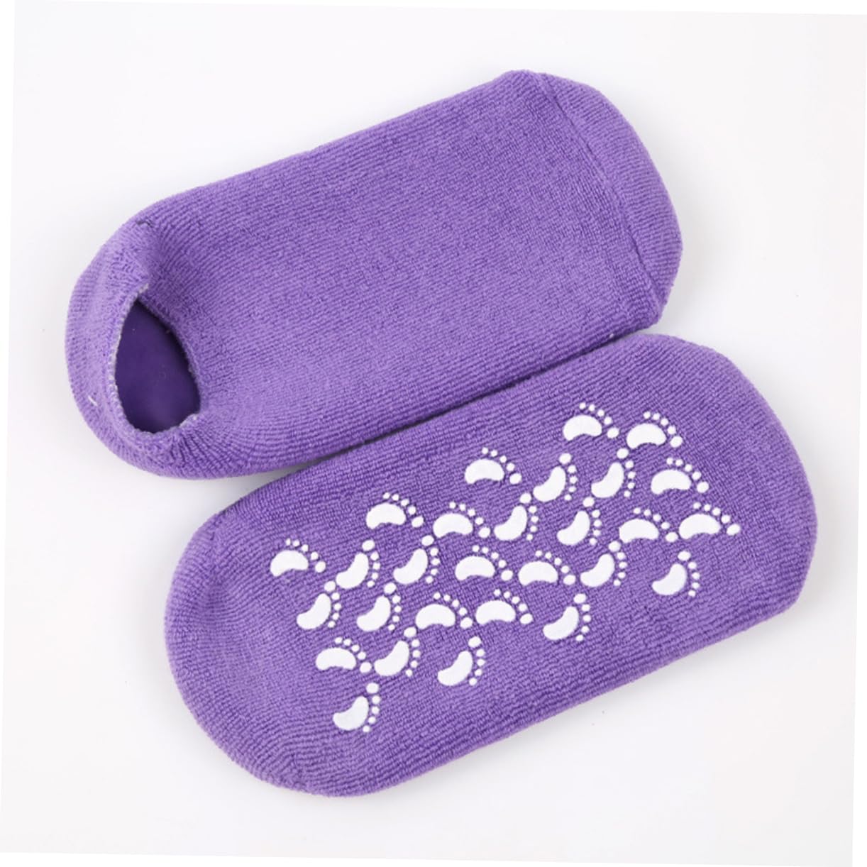 Didiseaon Elastic Fit Moisturizing Foot Socks Cracked Heel Care Breathable Spa Socks 2 Pairs for Women