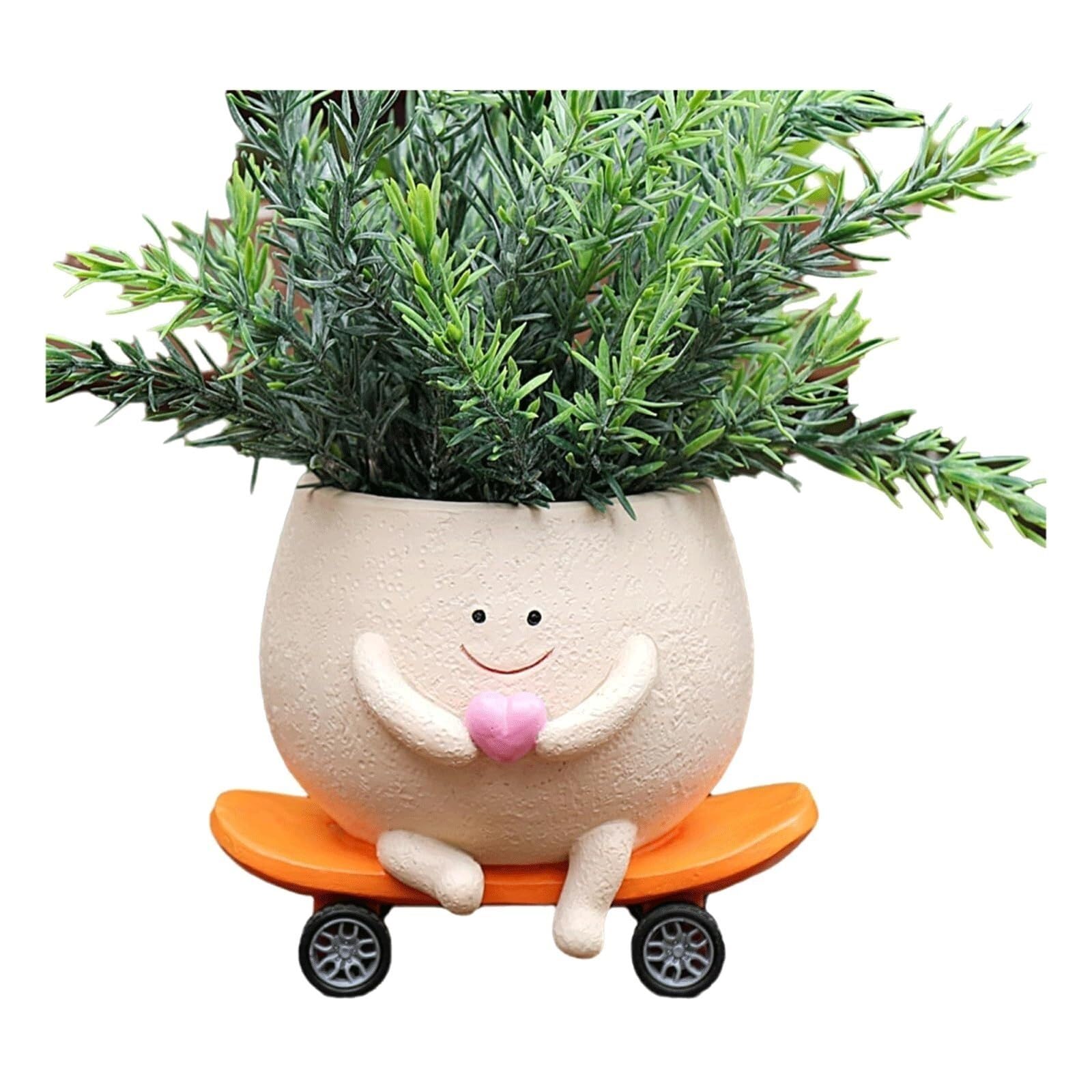 Pot en forme de visage amusant Yofab, le cadeau parfait pour jardin