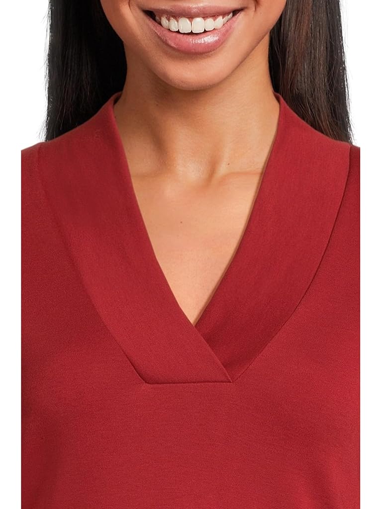 Orange L.L.Bean Pima Shawl Long-Sleeve Cotton Tee