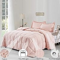 Vista 29 de HIG - Edredón reversible y ligero, inserto de colcha de plumón alternativo para todas las estaciones, edredón de verano acolchado con pestañas