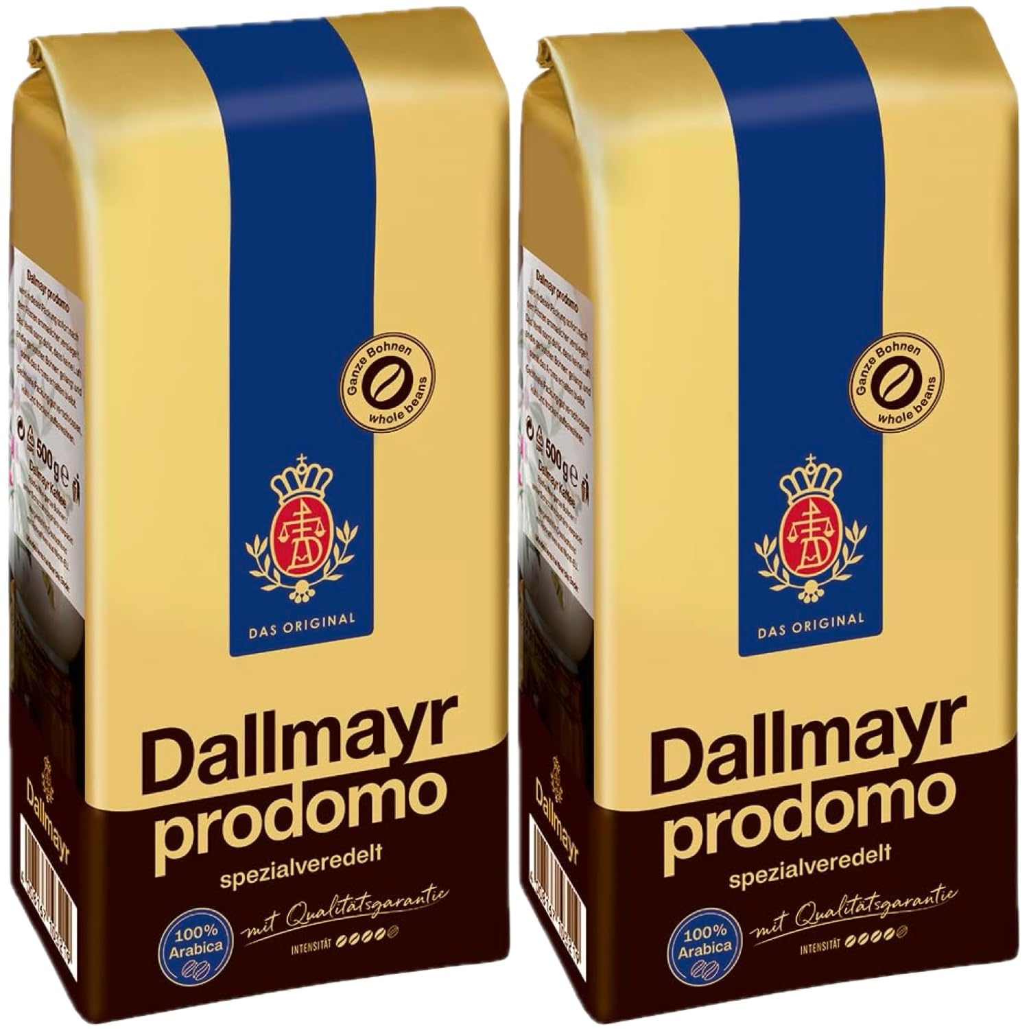 Dallmayr Gourmet Coffee, Prodomo (Whole Bean), 1.1 Pound (Pack of 2)