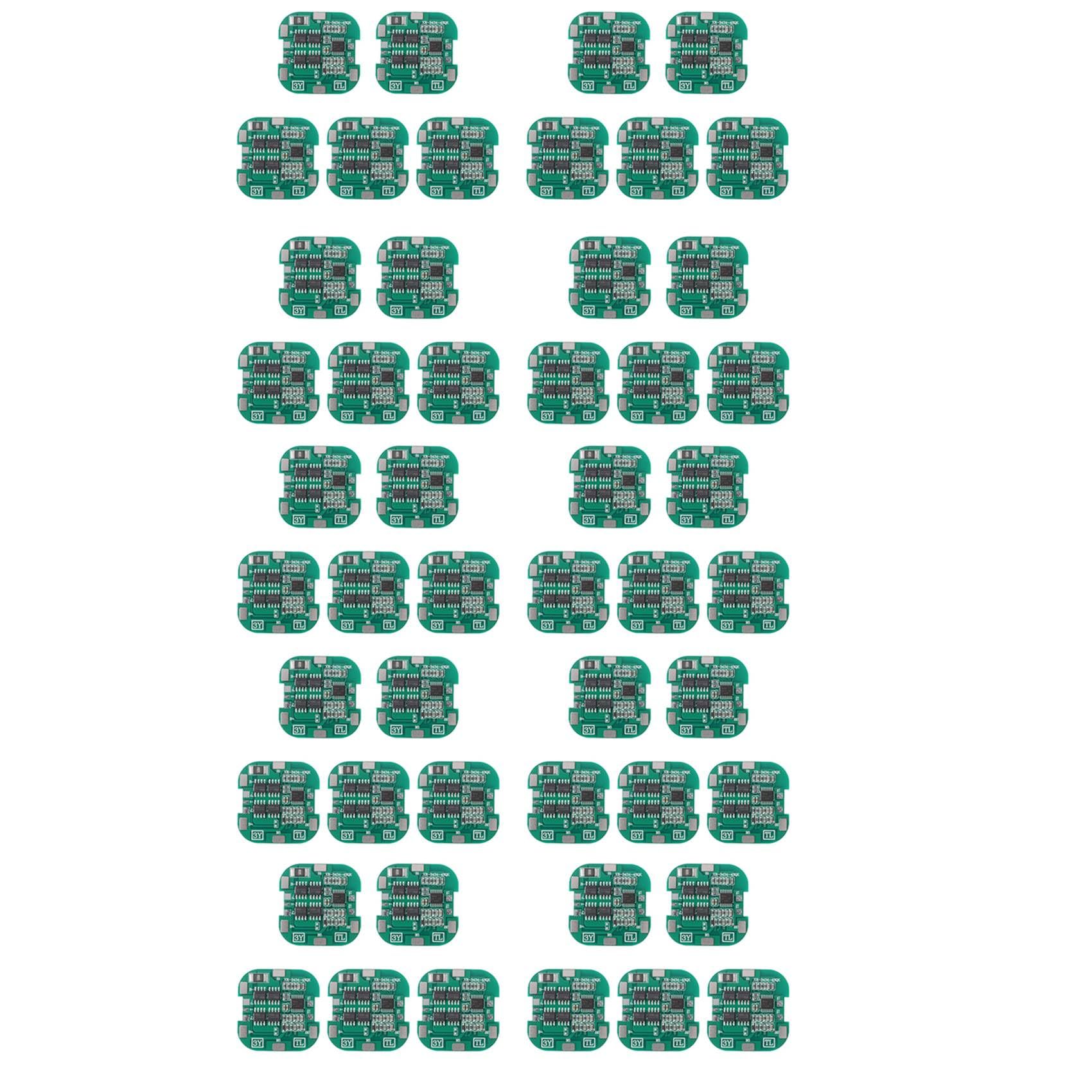 Aundhegrtt As Shown 50 Pcs 4S 8A 14.8V 18650 Li-Ion Lithium Battery Charge Board Square Pcb Short Circuit Protection For Drill Motor
