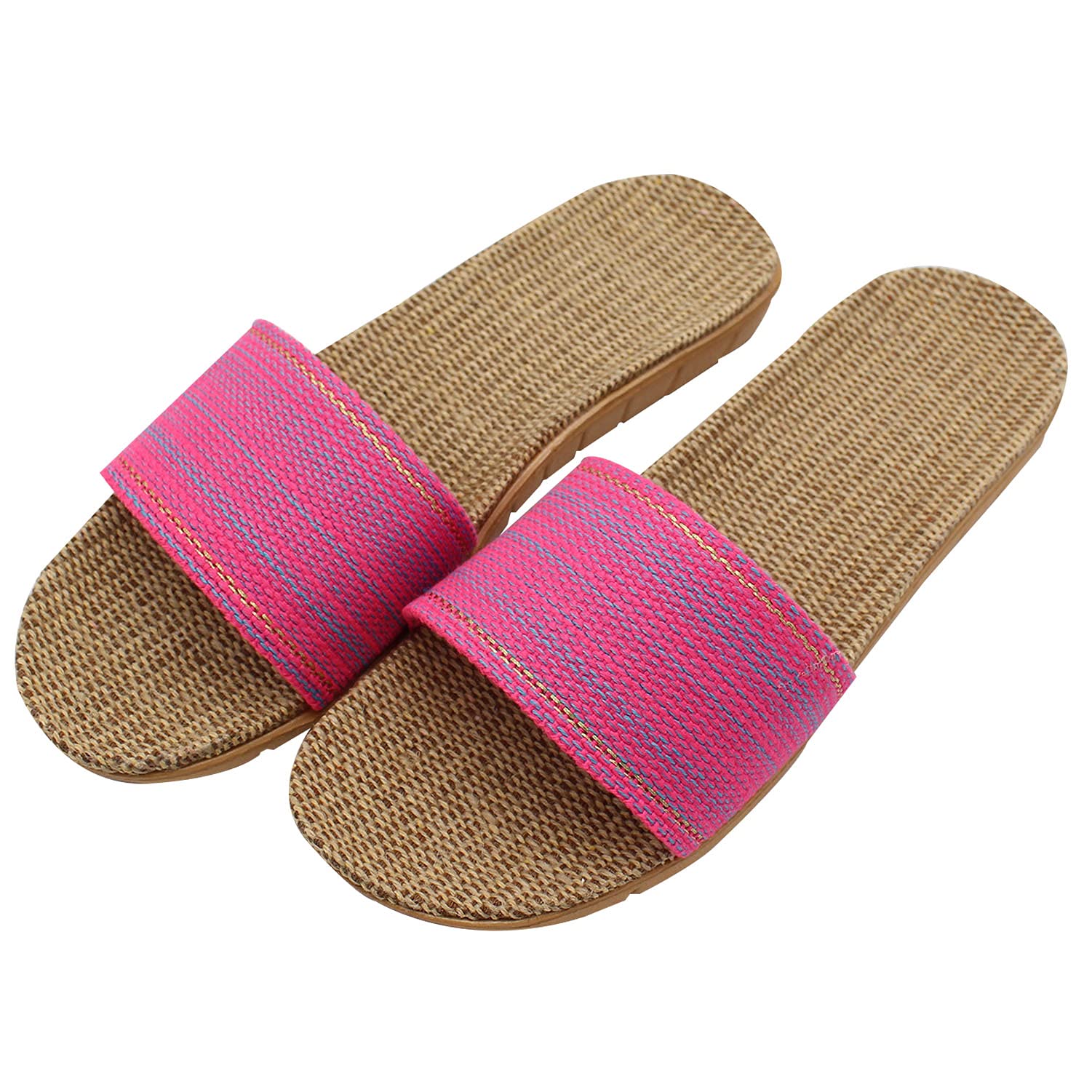 Hwayslon Fashion Unisex Linen Summer Skidproof Indoor Slippers