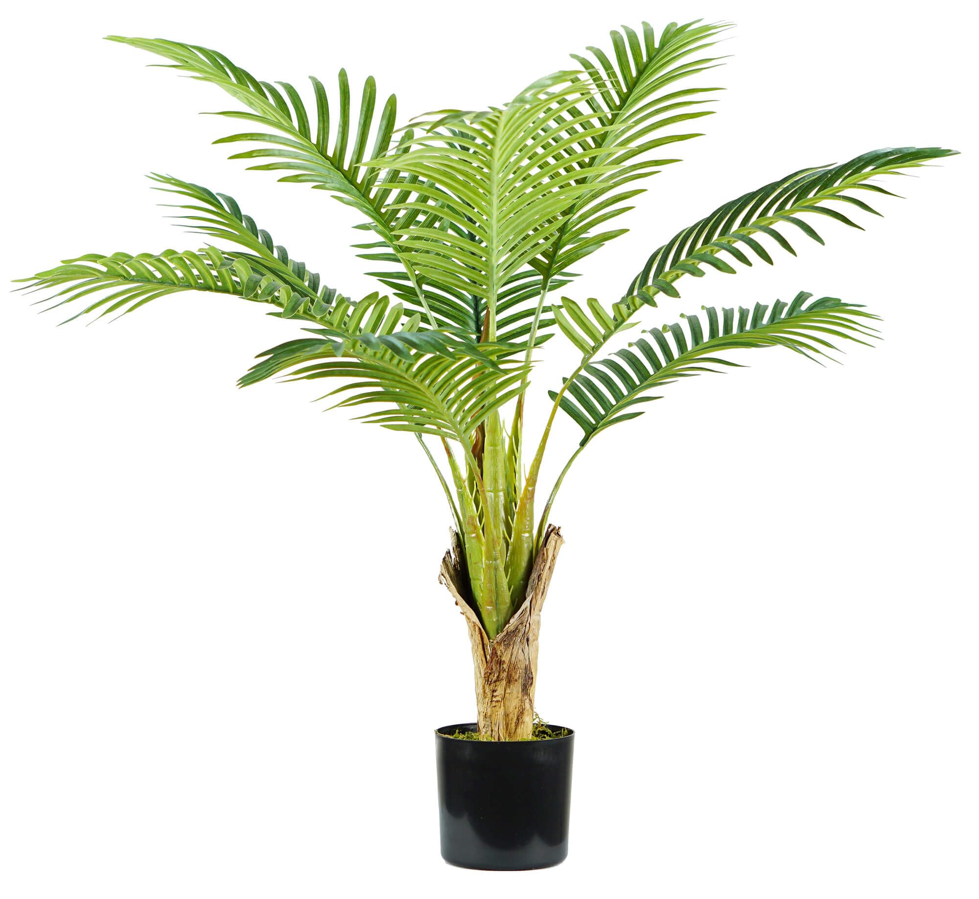 Giordanoshop Pianta Artificiale Palma Areca H90 cm con Vaso Verde