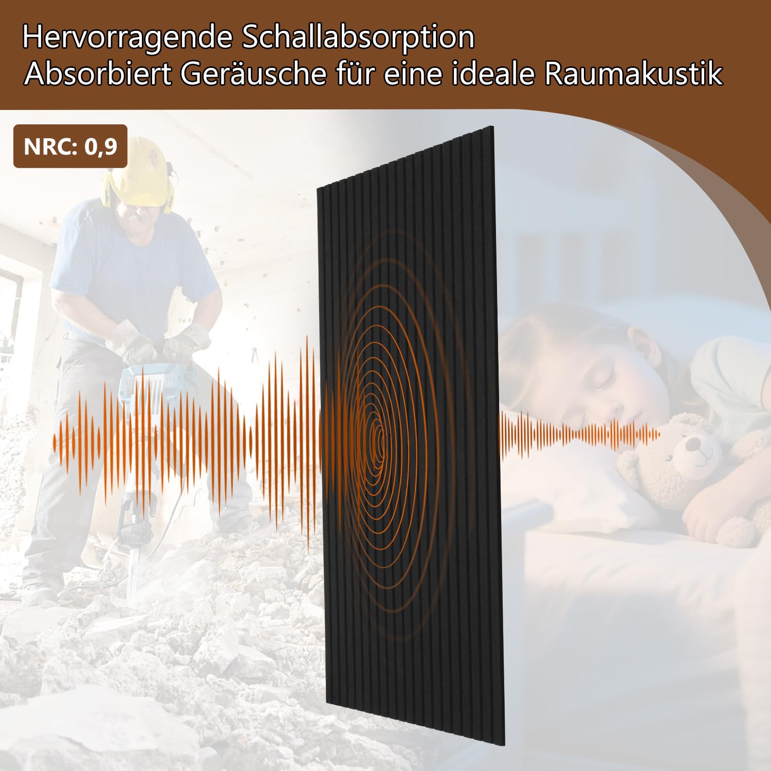 4x Akustikpaneele selbstklebend 120x60x0.9 cm Akustikplatten Hohe Dichte Schallschutzplatten für innen Wandverkleidung und Schallschutz,Studio Büro und Home deko,Acoustic Panel Schwarz